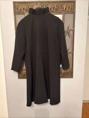 Tuckernuck Black Ruffle-Neck Dress